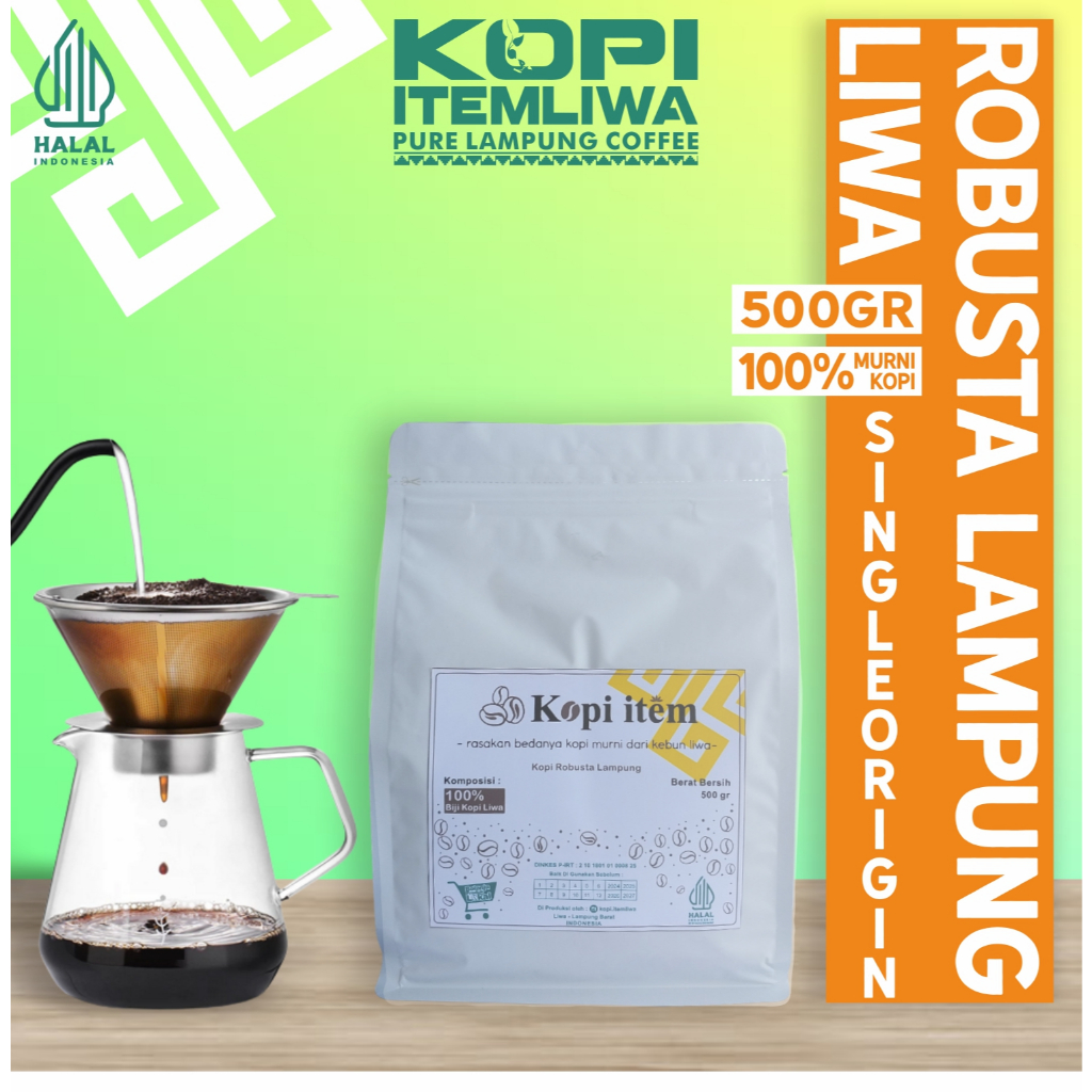 

KOPI LAMPUNG ROBUSTA LIWA 100% MURNI - 500 gr