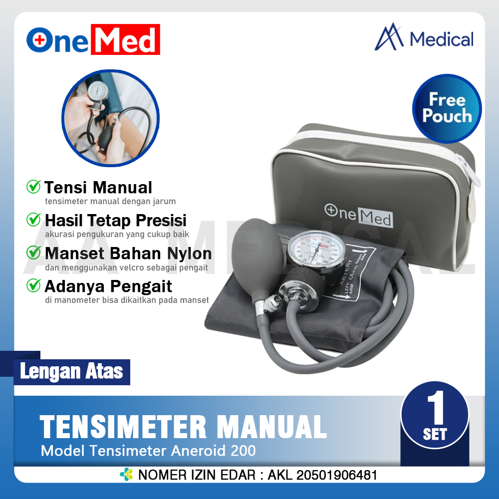 ONEMED Tensi 200 Aneroid Tensimeter Alat Ukur Tekanan Darah Manual