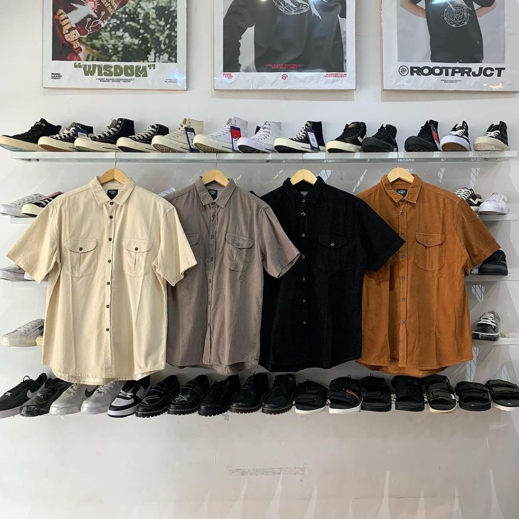 Kemeja Pendek Corduroy Minaka
