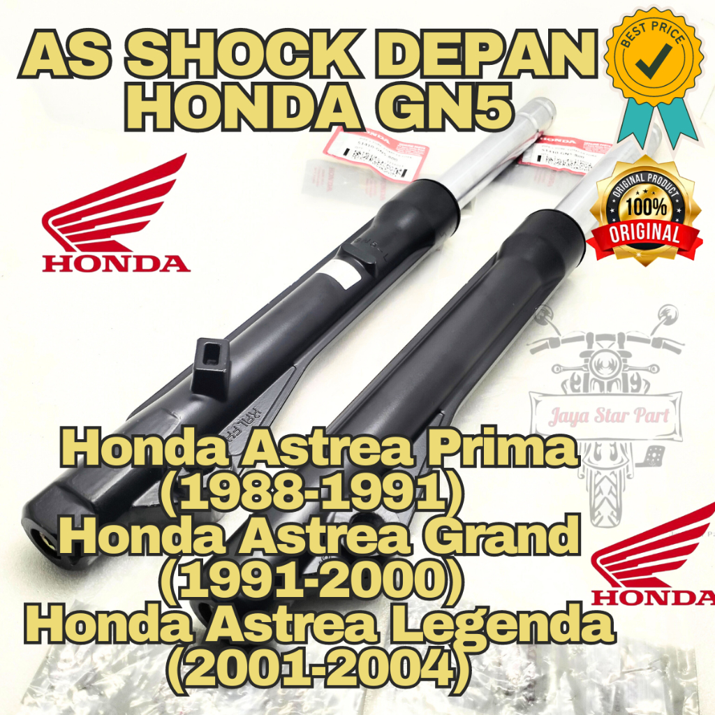 ORI AS Shock Depan + Tabung  GN5 Honda Astrea Grand , Prima , Astrea Legenda As Shock Breaker Set Ta