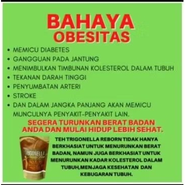 Teh Pelangsing Trigonella Reborn Alami bantu turun bb