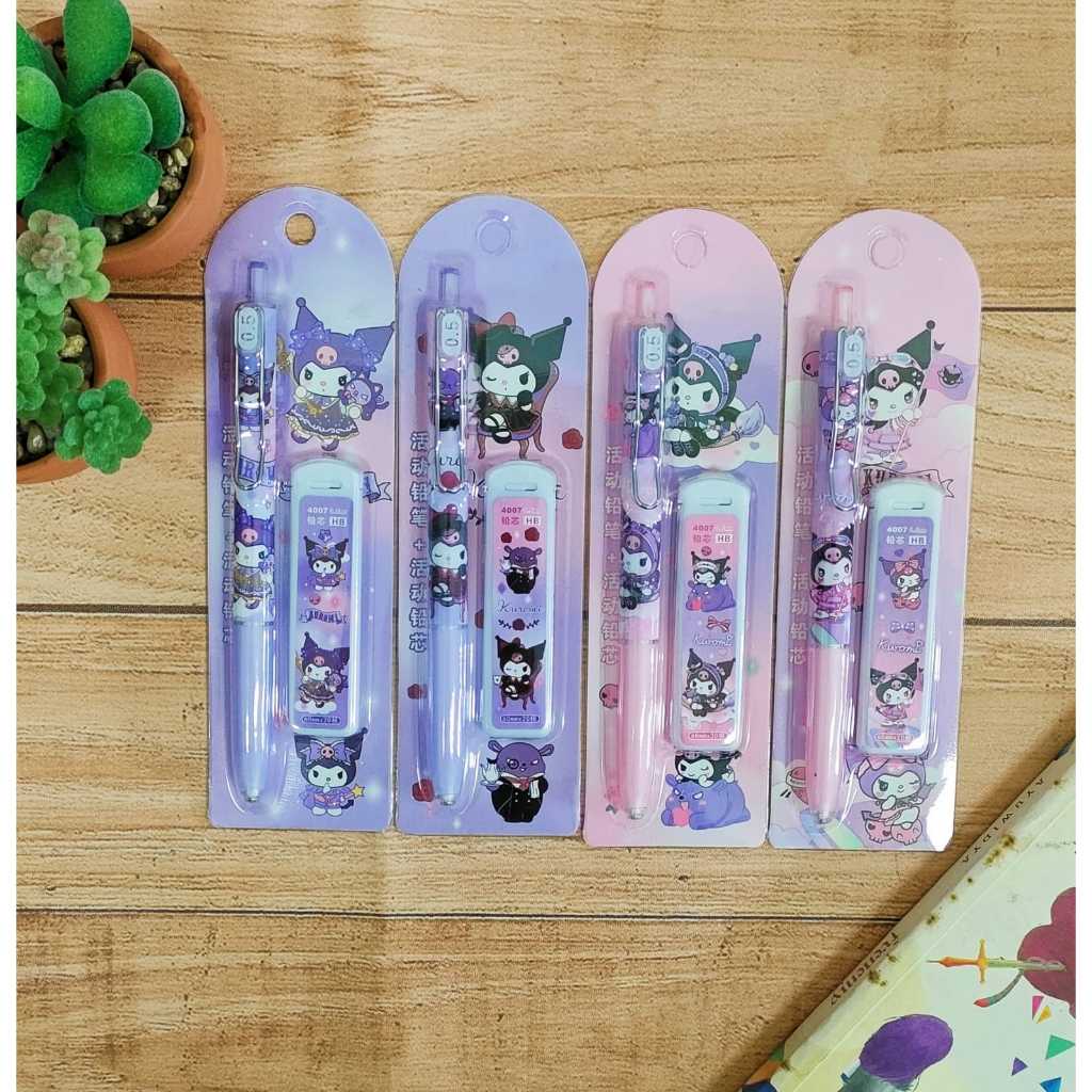 

Set Pensil Kuromi Free Refill - Pensil Mekanik Kuromi - Pensil Mekanik Lucu Kuromi Free Refill
