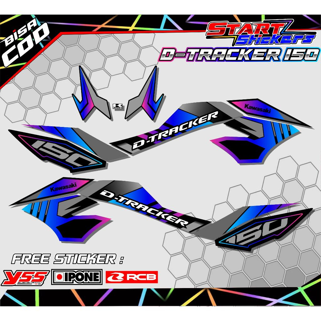 STRIPING VARIASI KAWASAKI D TRACKER 150 /  STICKER LIST KAWASAKI D TRACKER 150