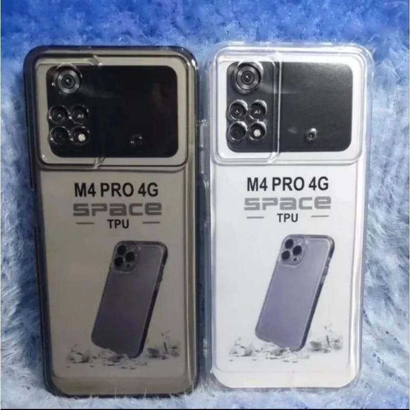 SPACE CLEAR BLACK XIOMI POCCO M4 PRO 4G CASE PELINDUNG KAMERA