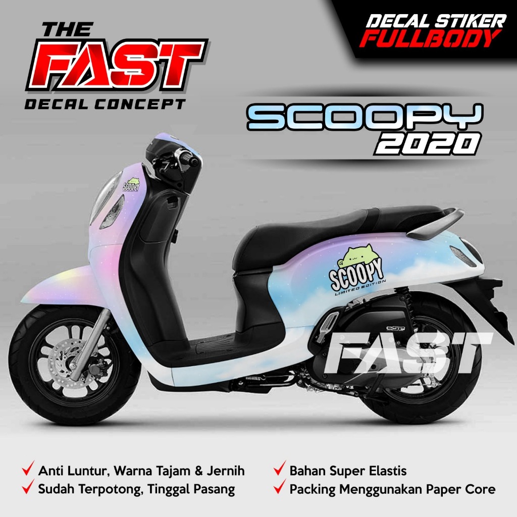 (TERBARU) Stiker decal scoopy new 2020 fullbody karakter lucu COD decal stiker scoopy stiker fullbod
