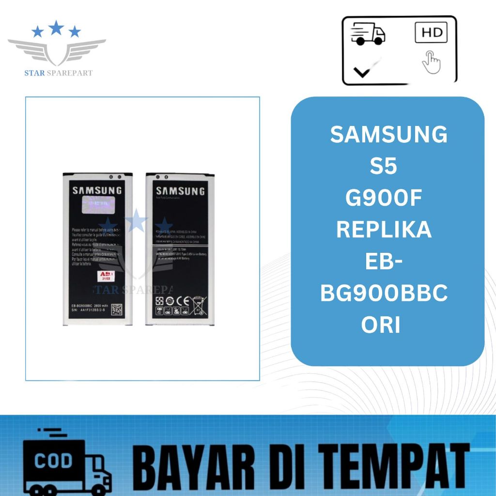 BATERAI SAMSUNG S5 / G900F REPLIKA / EB-BG900BBC ORI