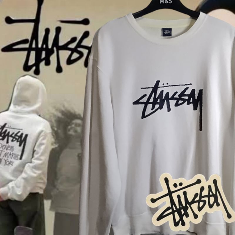 Original Crewneck STUSSY | Warna Putih