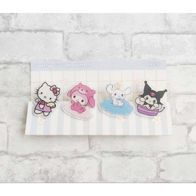 

Klip Akrilik Penjepit Kertas Snack Buku Jepitan Sanrio