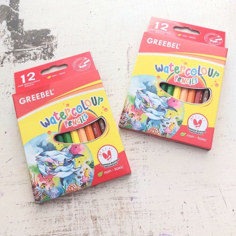 

Watercolour pencil Greebel 12 warna pendek / Pensil warna