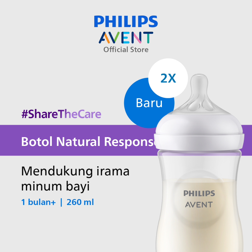 Philips Avent Natural Bottle 3M+ 260 ml/9OZ SCY903 Botol Susu Bayi