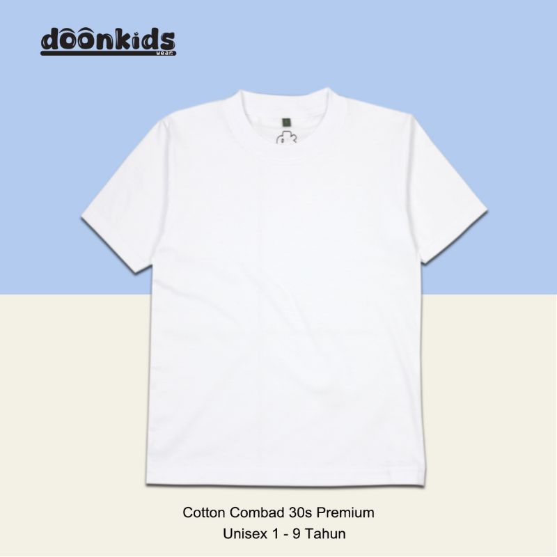 DOONKIDS kaos polos putih anak lakilaki perempuan