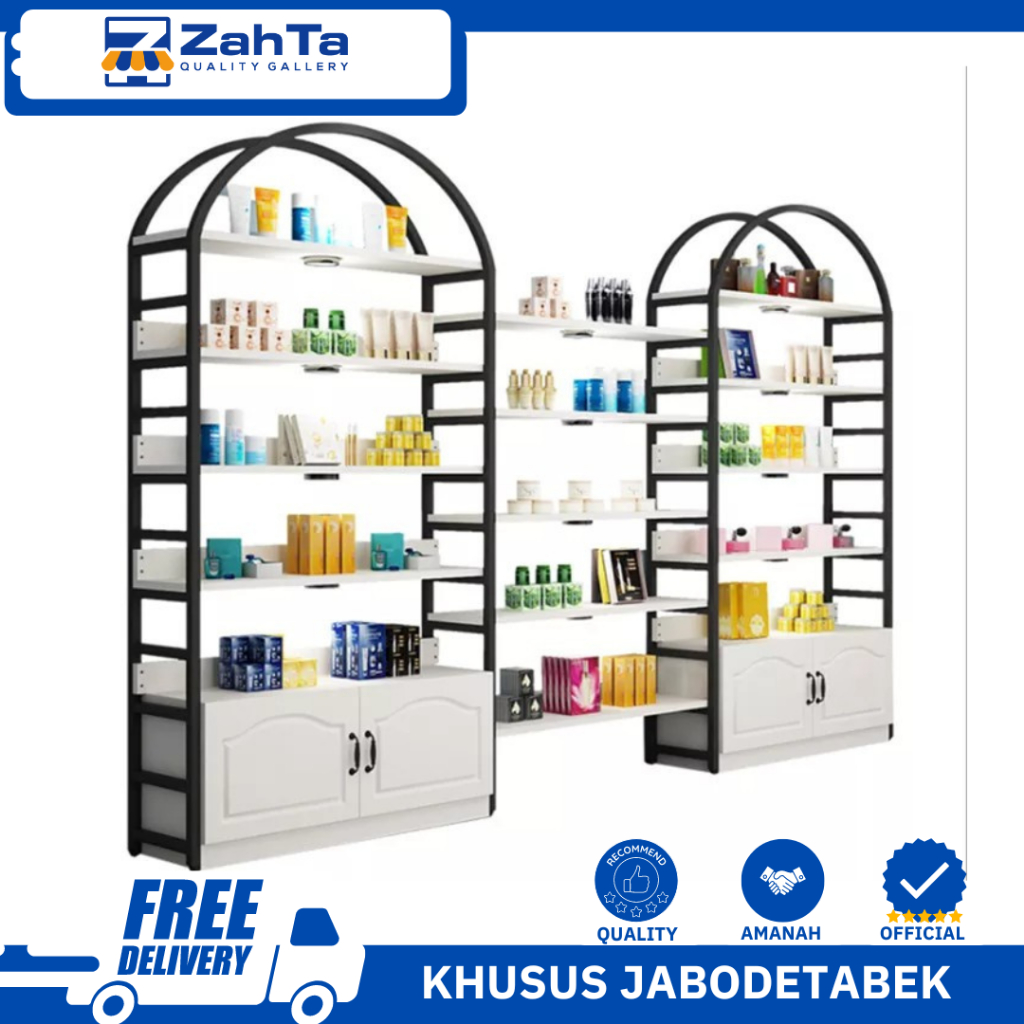 ZAHTA - RAK DISPLAY GANDENG/RAK DISPLAY TOKO KOSMETIK