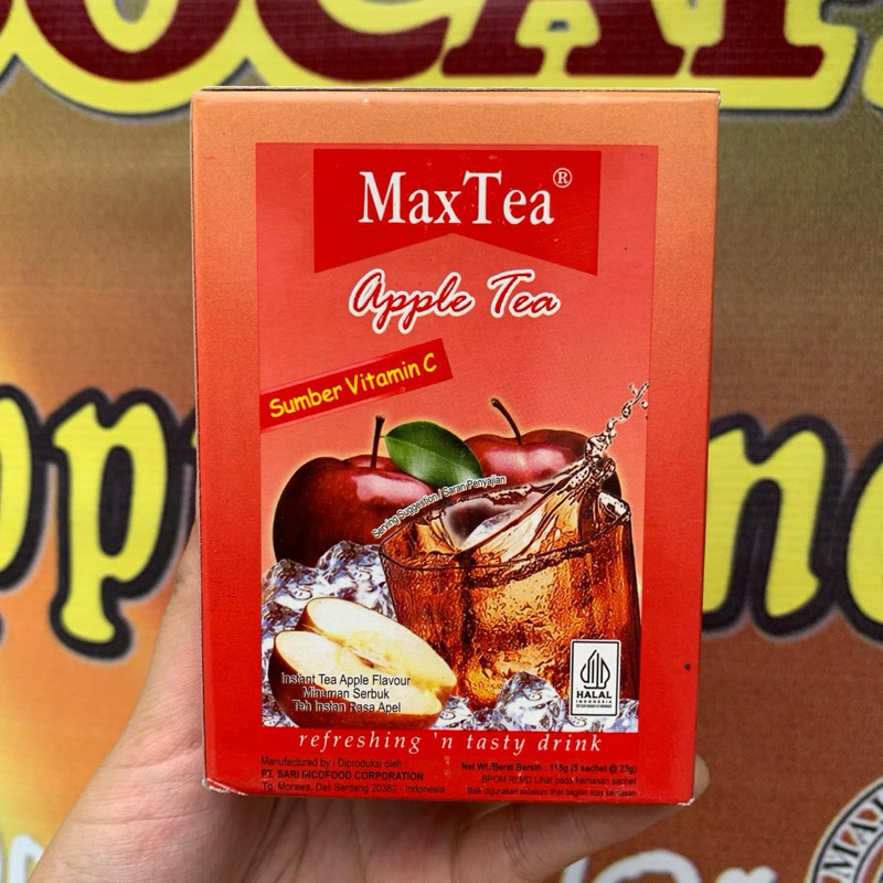 

MaxTea Apple Tea Kotak Isi 5 scht Teh Apel minuman buah perisa apel