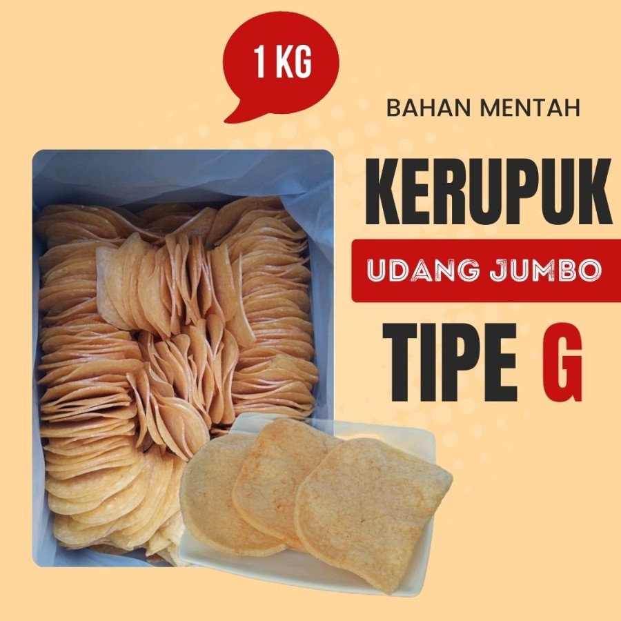 

Bahan Mentah - Kerupuk Udang Jumbo Tipe G Prima Rasa 1 Kg