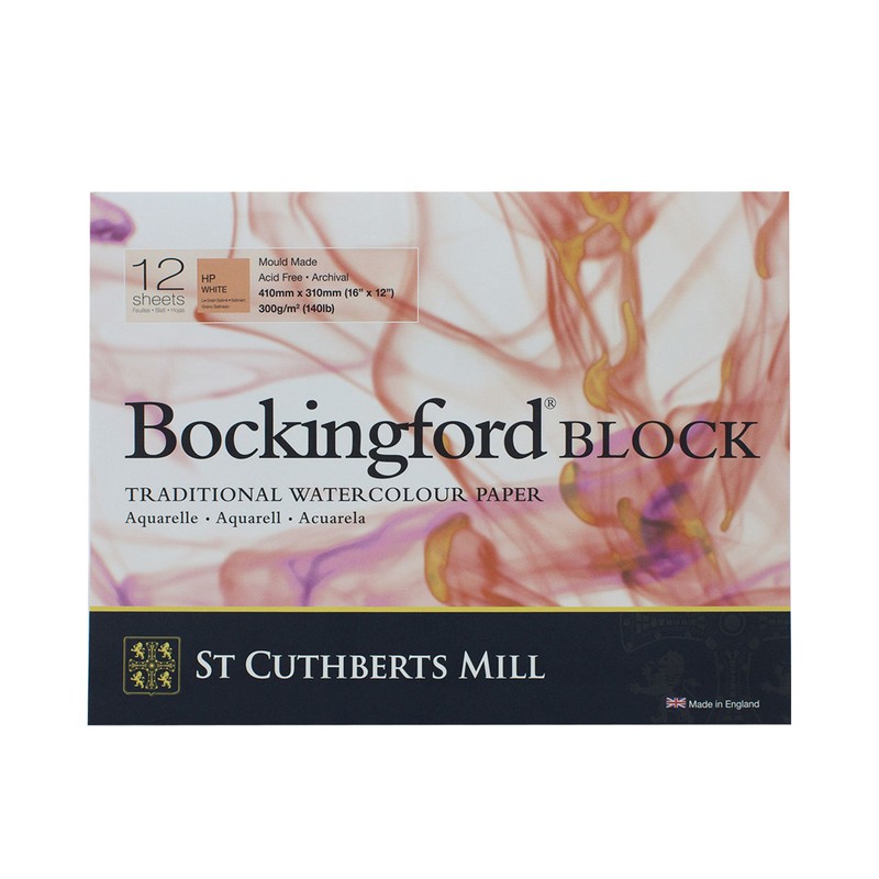 

St Cuthberts Mill Bockingford Hot Pressed White 12S 410X310Mm 300G