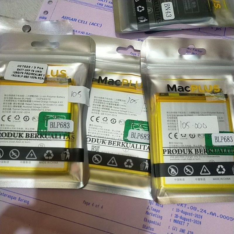 baterai oppo f9 ori 100 blp683