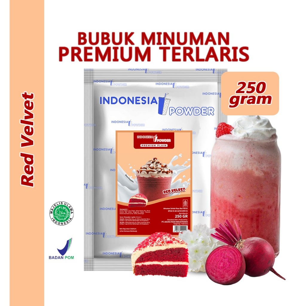 

NUSANTARA Bubuk Minuman Instant Premium Plain Tanpa Gula Horeca Rasa Red Velvet 250 Gram Omura Powder