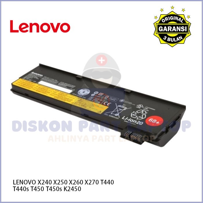 Battery Baterai Batre Lenovo Thinkpad X240 X250 X260 X270 T440 T440s T450 K2450 45N1126 T470s Origin
