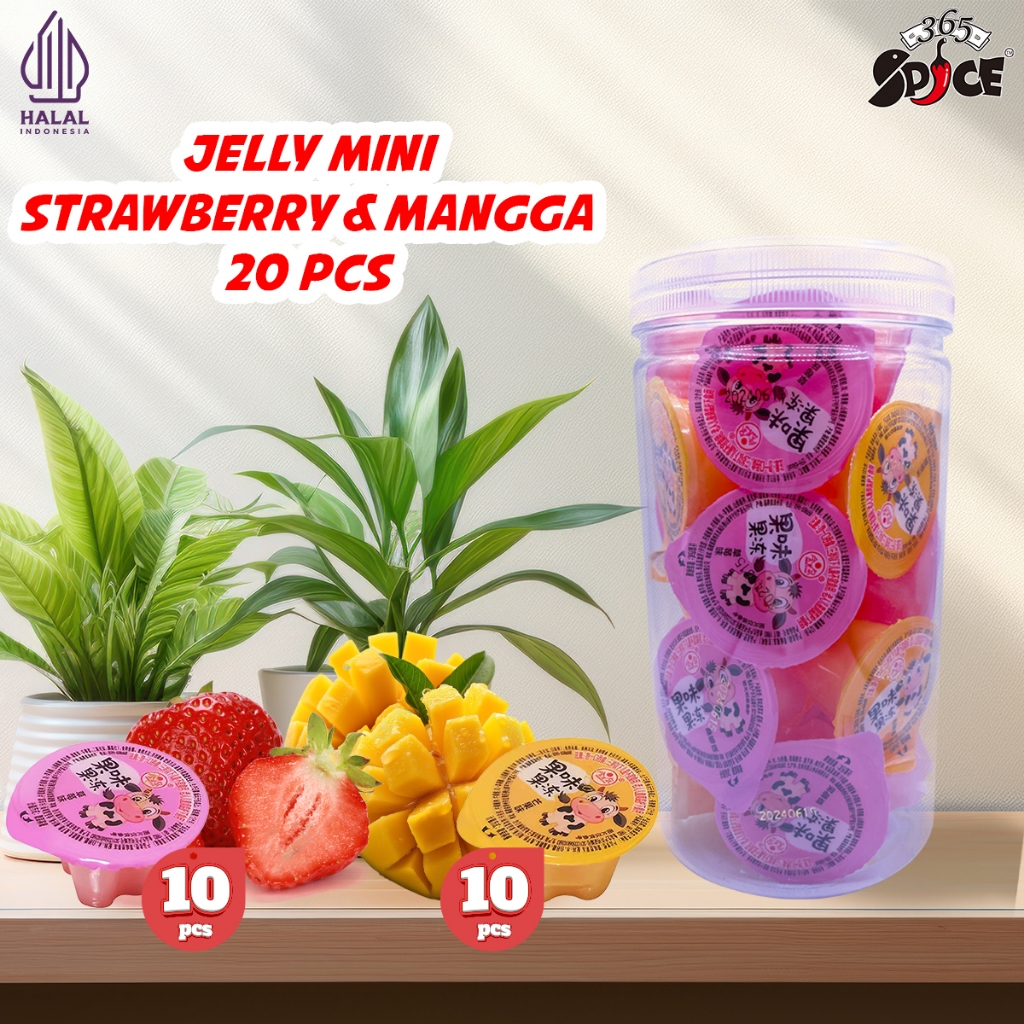 

Fruity Jelly Mangga , Strawberry [ 17g X 20pcs ] 1 TOPLES 1000ml JELI MINI Rasa Buah Mango Stroberi Pudding Custard