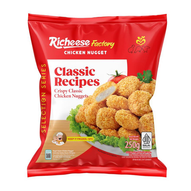 

RICHEESE FACTORY CHICKEN NUGGET CLASIC RECIPES 250gr