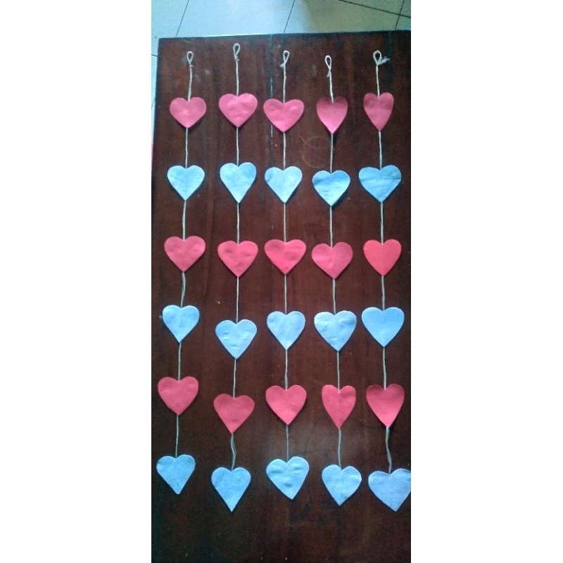 Hiasan dinding/ Tirai gantung/hiasan 17 Agustusan Tirai kertas merah putih
