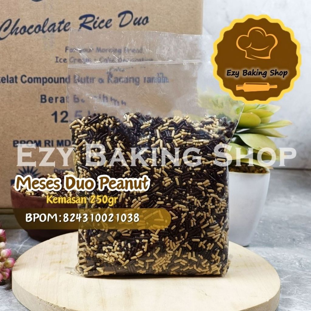 

Meses Coklat Kacang 250gr - Meises Mix Duo Peanut