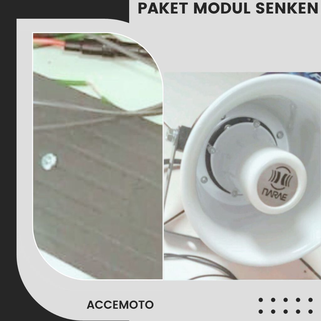 Modul Sirine Senken Plus Horn Speaker Narae 20Watt Untuk Sirine Patwal Motor Mobil