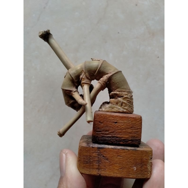 BAMBU UNIK KURUNG LAMJALALAH RANTING 3 PETHUK (13 CM) WOW SANGAT LANGKA BOSKUH