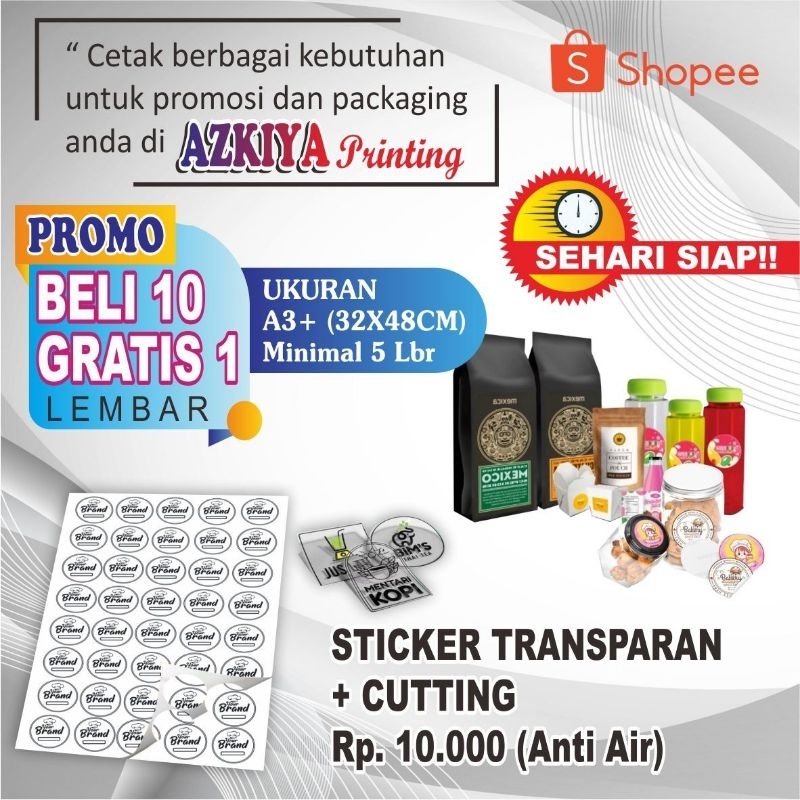 

stiker custom+cutting bahan transparan