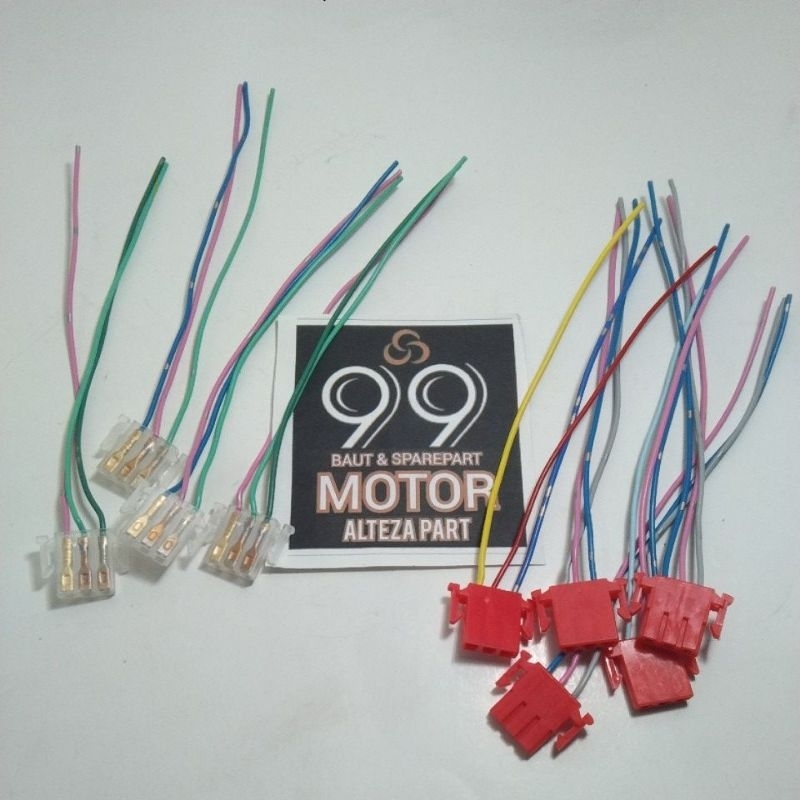 SOKET SAKLAR PIN 3 PAKET (10PCS) SOKET TOMBOL MOTOR