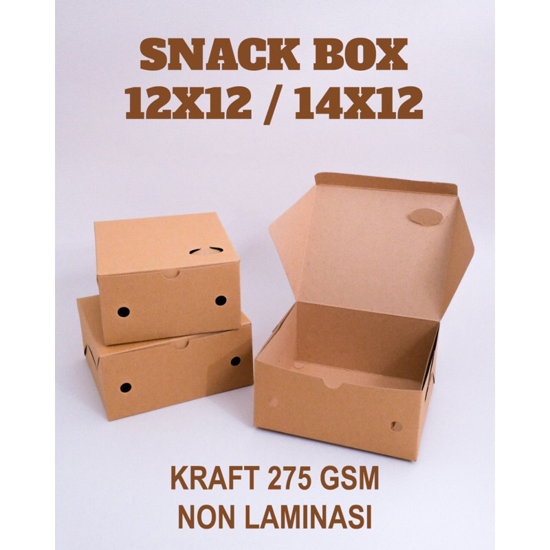 

Snack Box Kraff Coklat 12x12 12x14 cm/100pcs