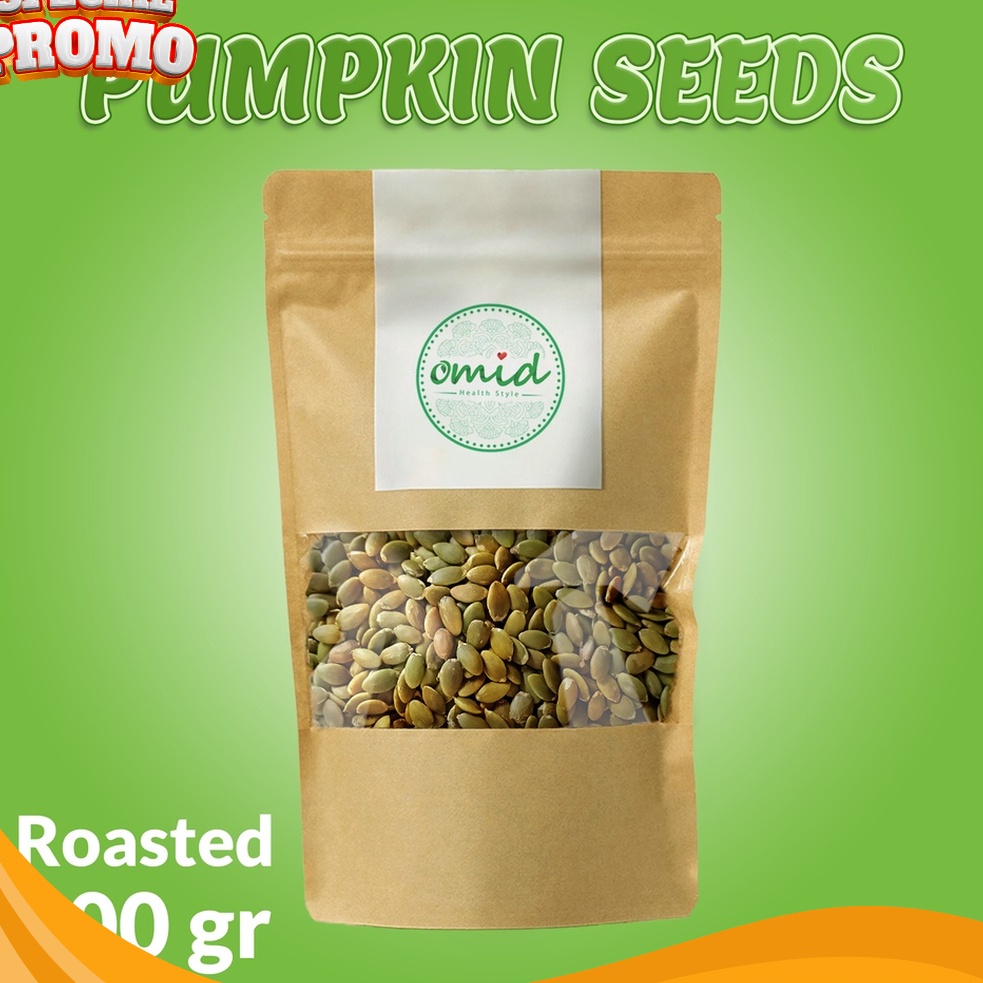 

PENGIRIMAN CEPAT 5 gr Organic Roasted Pumpkin Seeds Biji Labu Panggang Organik