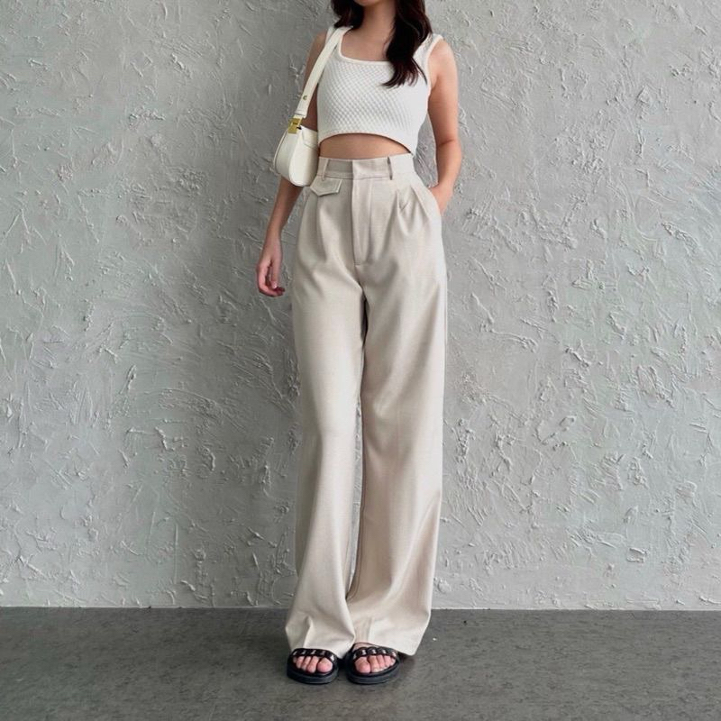 Oro pants haigwaist - celana panjang lost pants - celana casual