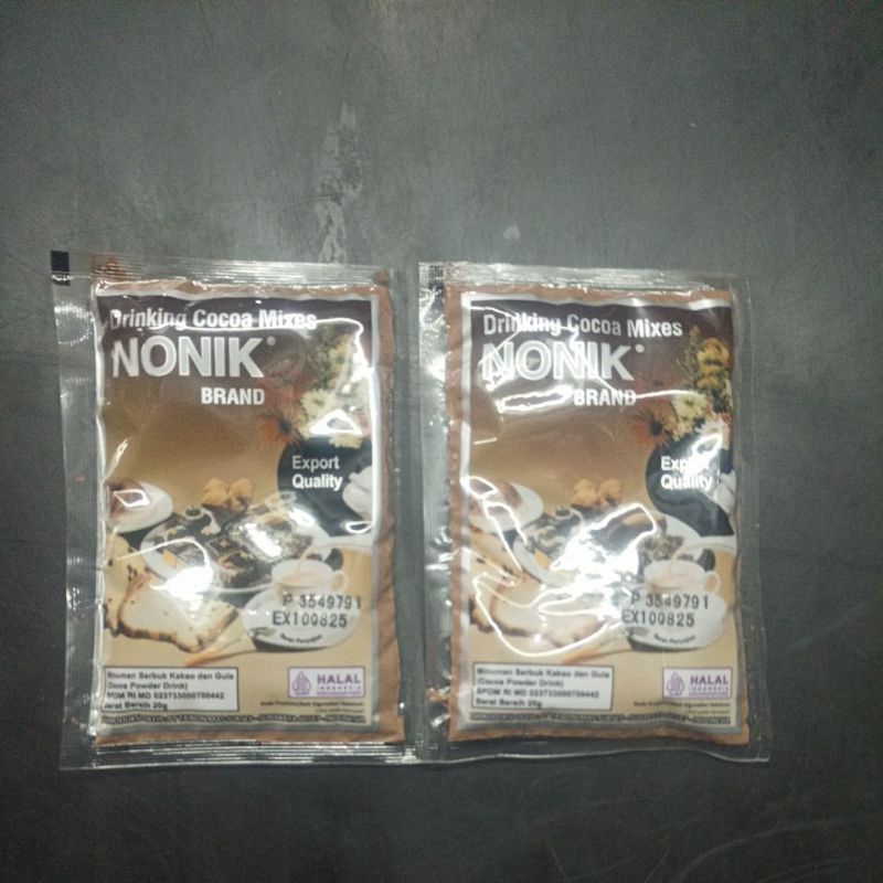 

Coklat Bubuk Nonik 20 gr / Cocoa Powder / Kakao Bubuk Sachet