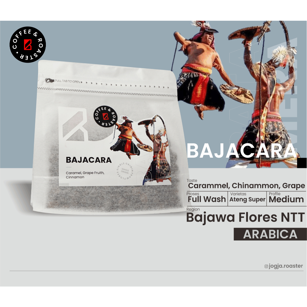 

Bata Mera "Bajacara" 100 gram | Roast Bean, Grind Bean | Biji Kopi Arabika