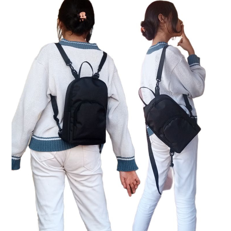 Yas Ransel Wanita Lucu/Ransel Cewek Kekinian Mini/Tas Cewe Ransel Hitam Kecil Terbaru 2024