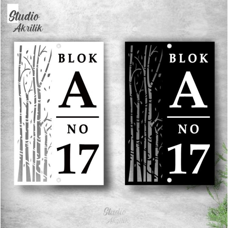 nomor rumah akrilik murah / nomor rumah minimalis / nomor rumah akrilik