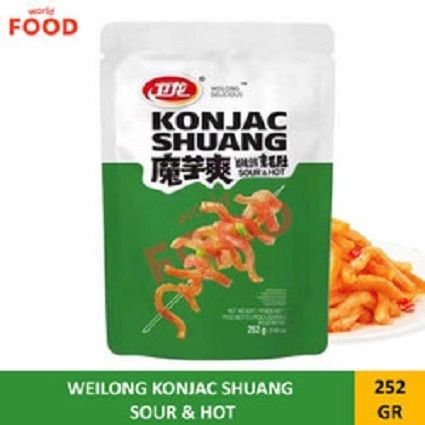 

Konjac Shuang Snack Sour & Spicy Wei Long 252gr