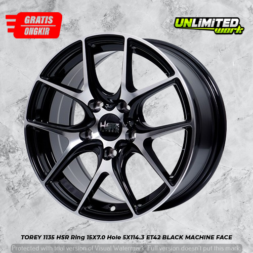 velg racing model akar hsr torey buat mobil ertiga luxio grandmax r15 two tone
