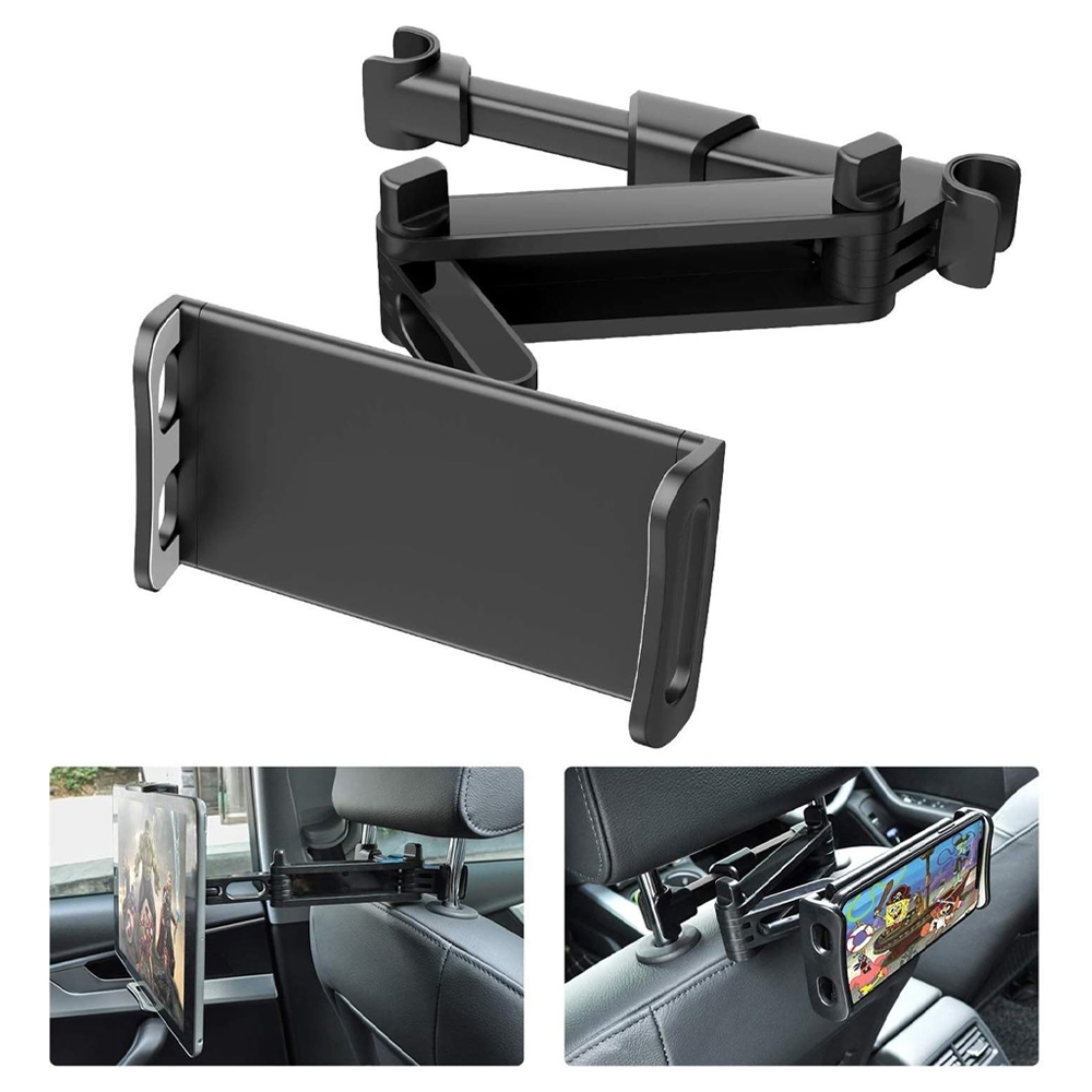 Colmer Telescopic Adjustable Phone Holder Car Back Seat Headrest Mount Ipad Tab Tablet
