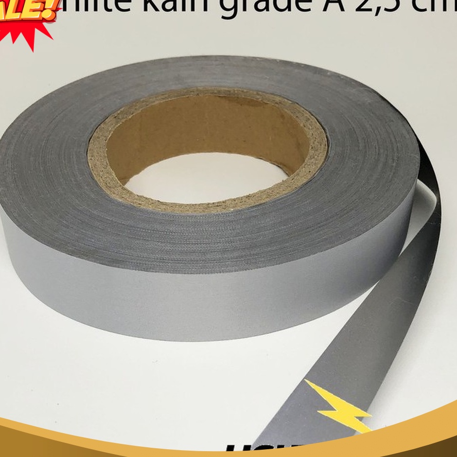 

PROMO GILAGILAAN Scotchlite skotlet scotlight GRADE A Pita Pemantul Cahaya Kain Jahit 25 cm per roll Reflektif Reflektor Baju Safety