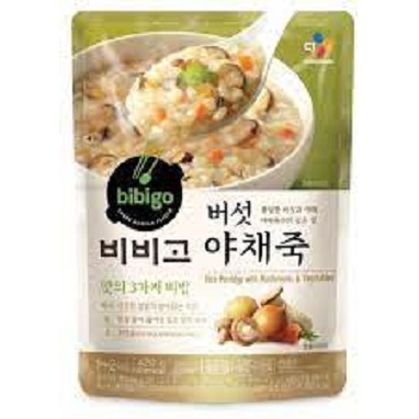 

Bibigo Rice Porridge With Mushrooms & Vegetables 420gr