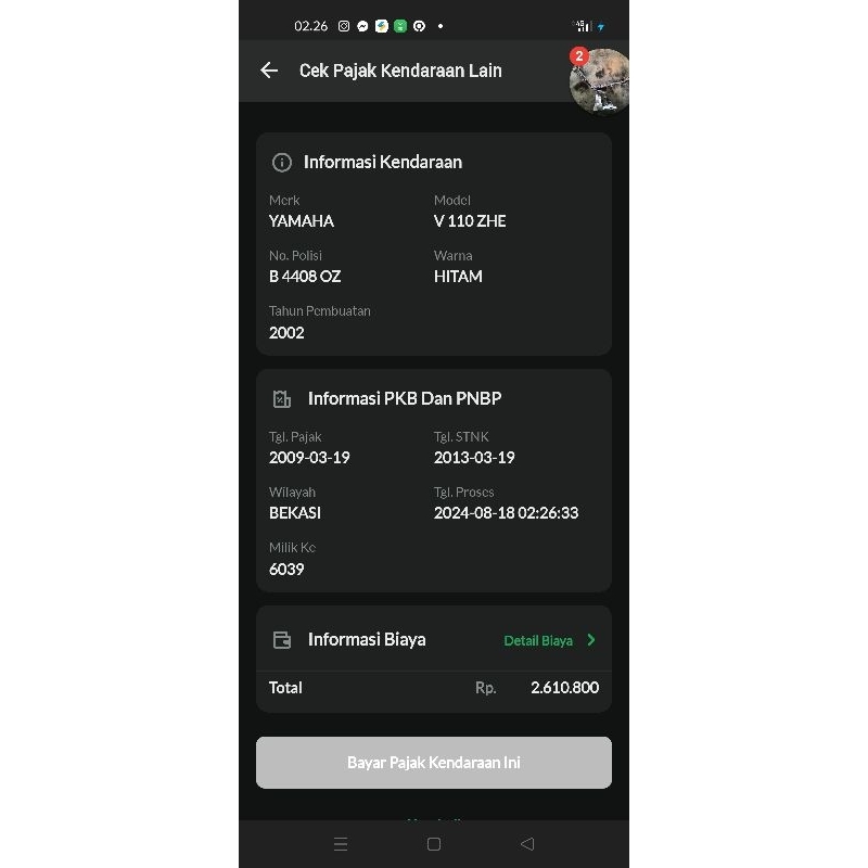 Crankcase F1ZR dan frame lengkap dengan Surat