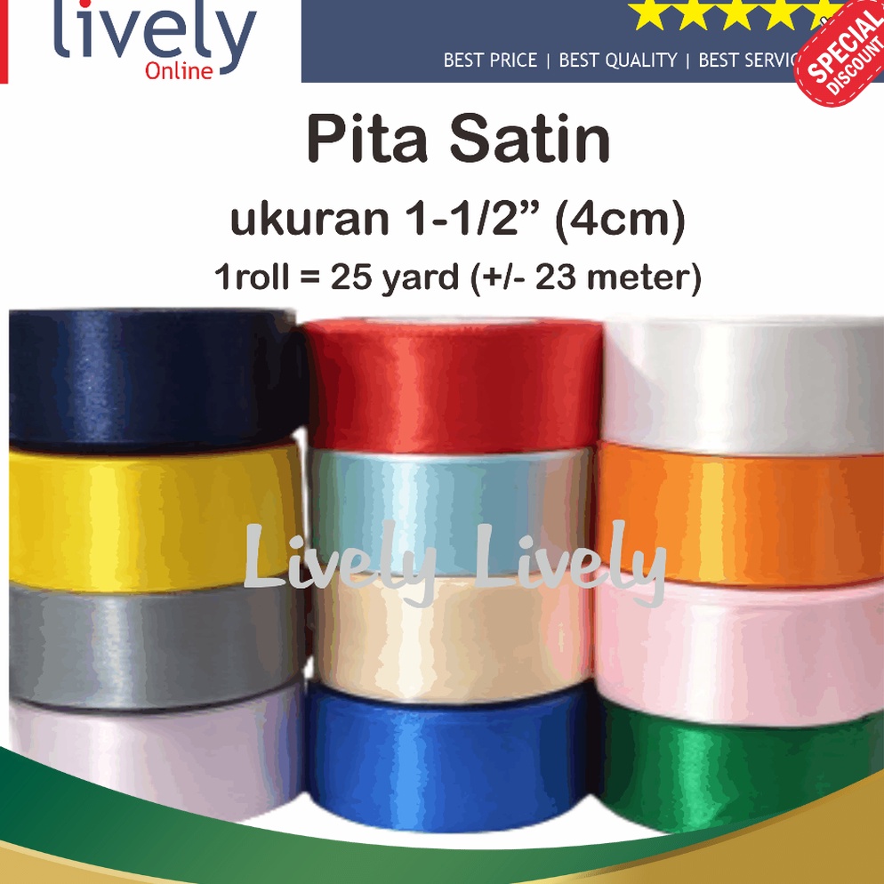 

NIKMATI KEMUDAHAN BELANJA ONLINE Pita Satin 1 12 inch 4 cm IMPORT Taiwan