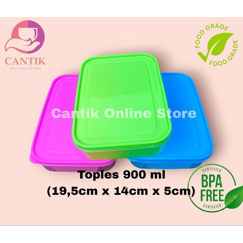 Toples/Sealpack KMP Plastik SATUAN ukuran 900ml/ 1800ml/ 2500ml Kotak Plastik/Kotak Makan/Wadah Maka