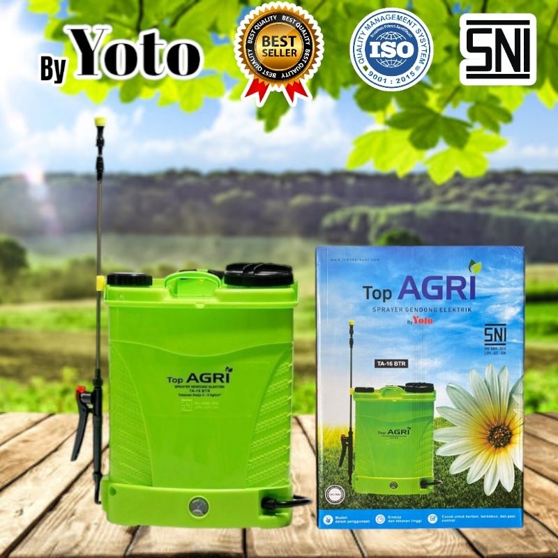 Sprayer Elektrik Top Agri/Sprayer elektrik SNi/Tengki ces 16 liter/Semprotan Tanaman 16 liter