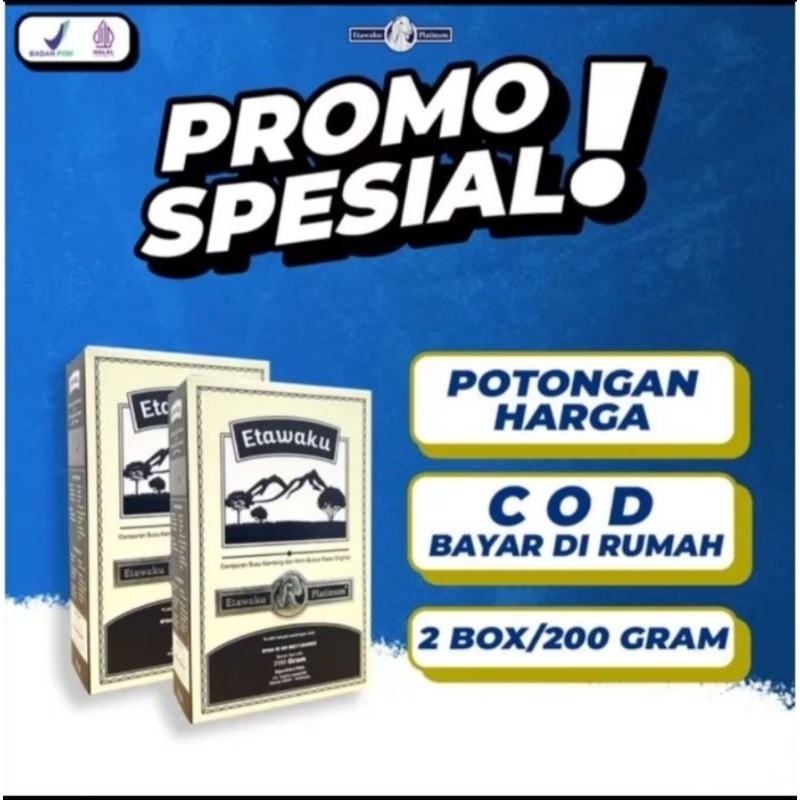 

Paket 2 Box Susu Etawaku Platinum - Atasi Sakit Pernafasan Asma / Bronkitis / Batuk / Sesak Nafas / Flu & Tingkatkan Kekebalan Tubuh Rendah Gula Original Isi per box 200gr