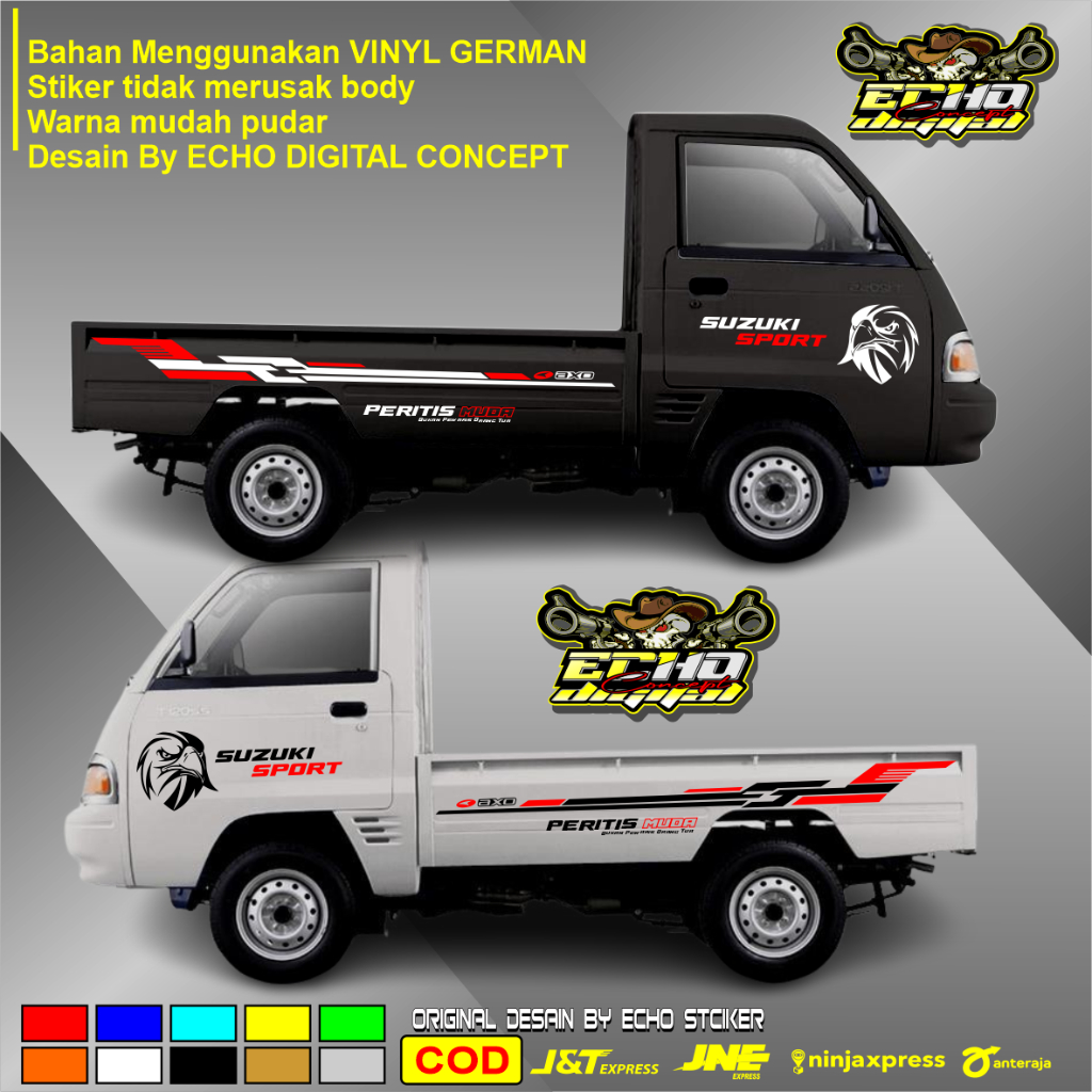 Stiker Cutting Mobil Pickup suzuki carry futura Stiker suzuki futura Stiker Pick Up carry 1.0