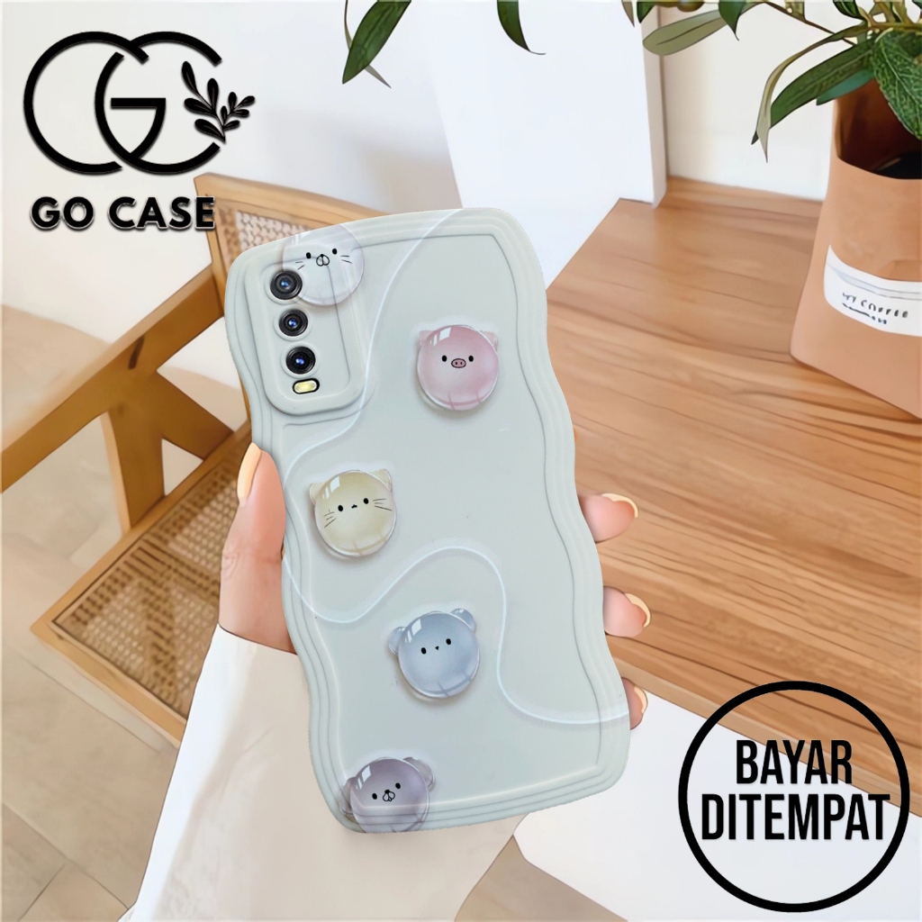 Softcase Casing Hp Vivo Y20 VIVO Y12S Gelombang  Kesing Silikon - Aksesoris Ponsel - Softcase Costum