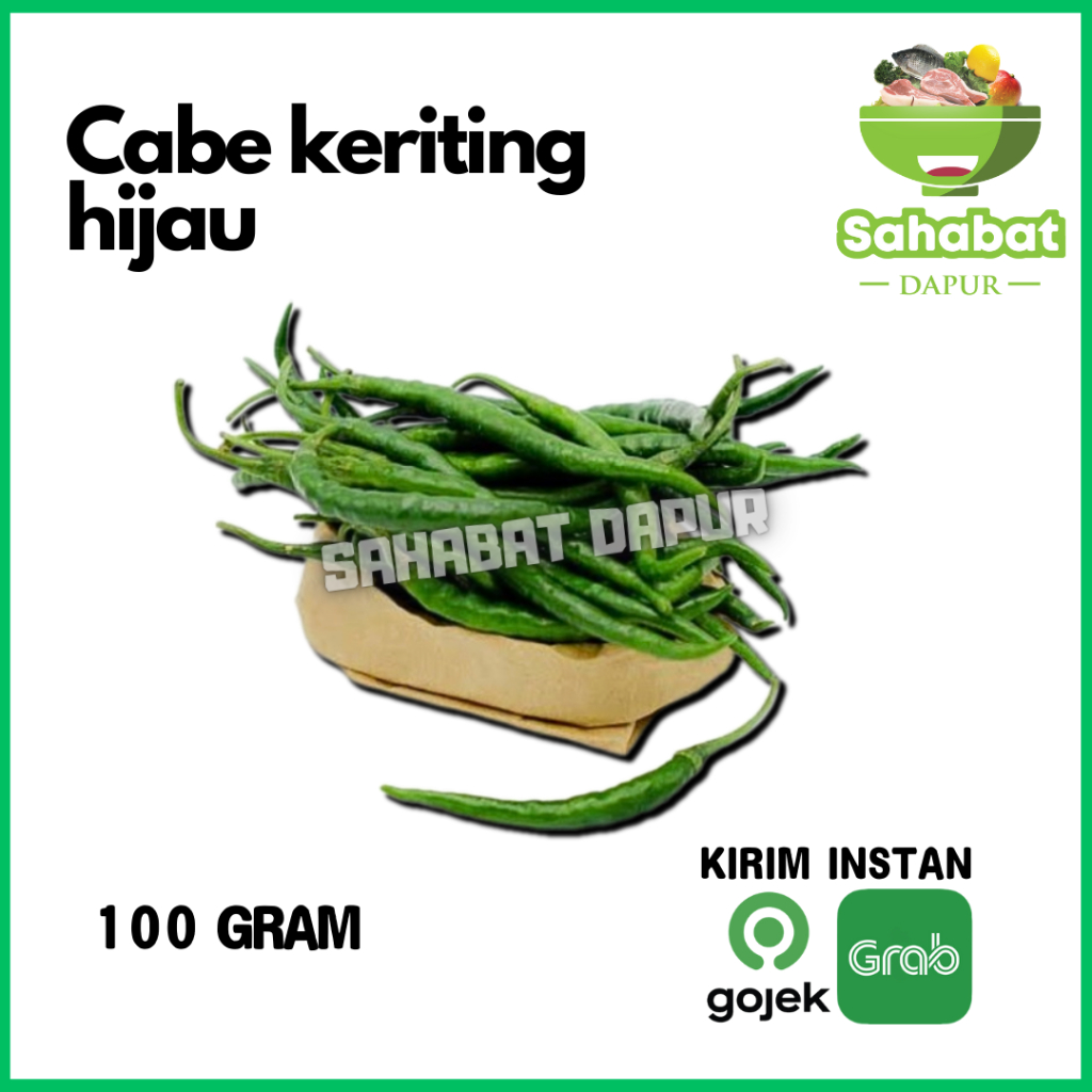 

Cabai Keriting Hijau 100gram - Sahabatdapur